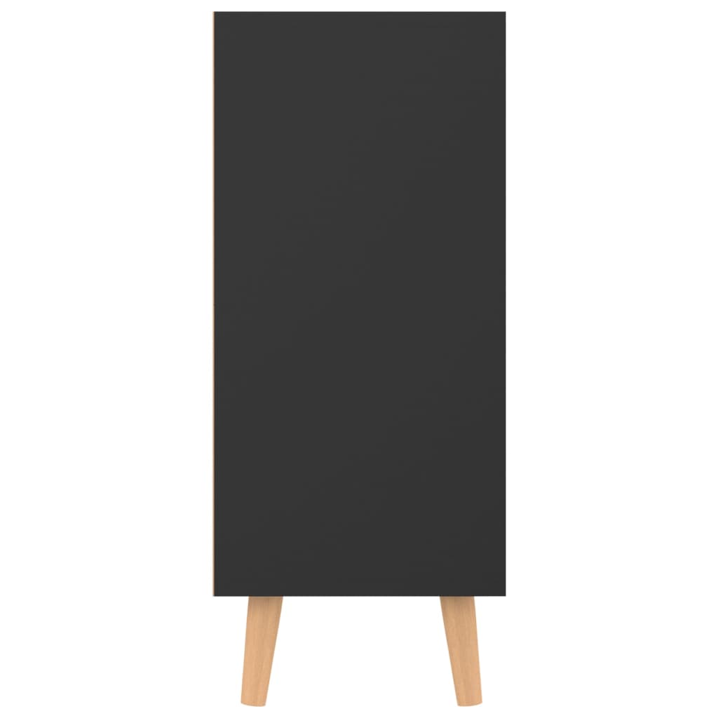 skænk 90x30x72 cm konstrueret træ sort højglans