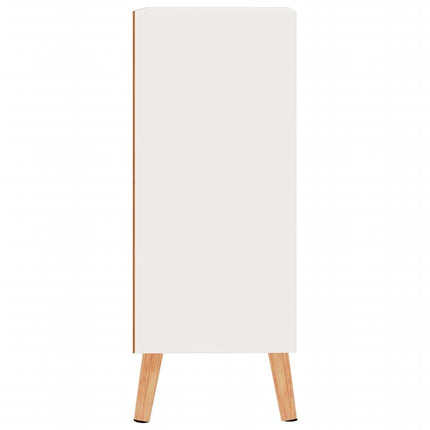 skænk 60x30x72 cm konstrueret træ hvid højglans
