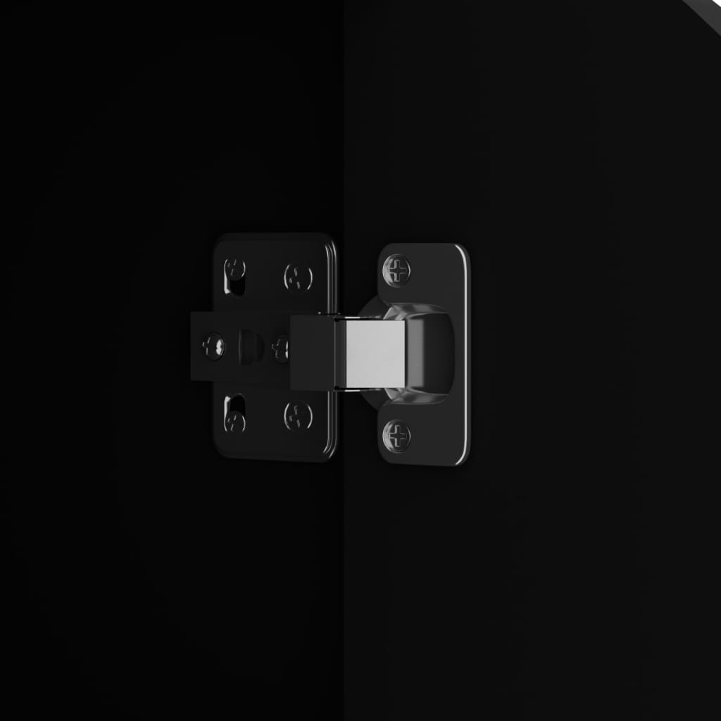 skænk 60x30x72 cm konstrueret træ sort højglans