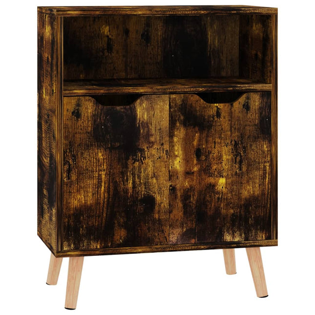 skænk 60x30x72 cm konstrueret træ røget egetræsfarve