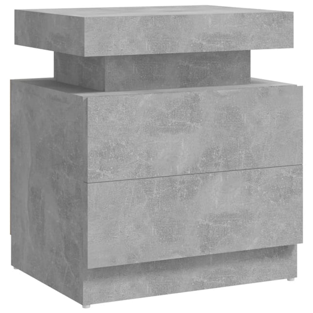sengebord 45x35x52 cm konstrueret træ betongrå