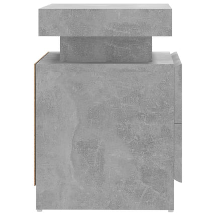 sengebord 45x35x52 cm konstrueret træ betongrå