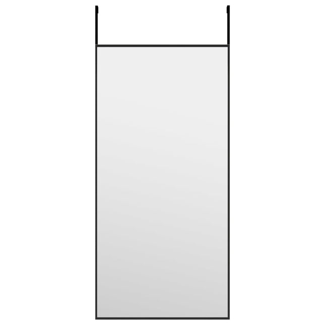 dørspejl 30x60 cm glas og aluminium sort