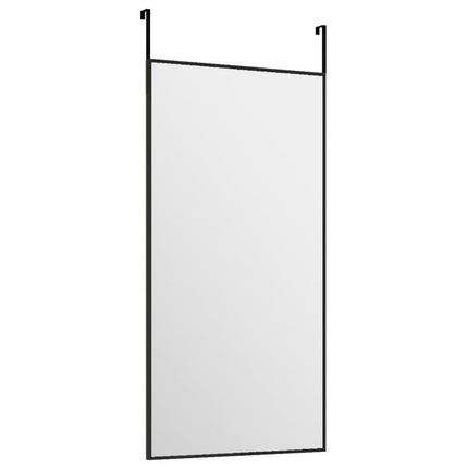 dørspejl 30x60 cm glas og aluminium sort