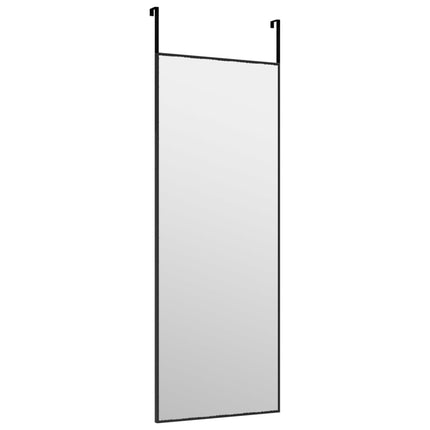 dørspejl 30x80 cm glas og aluminium sort