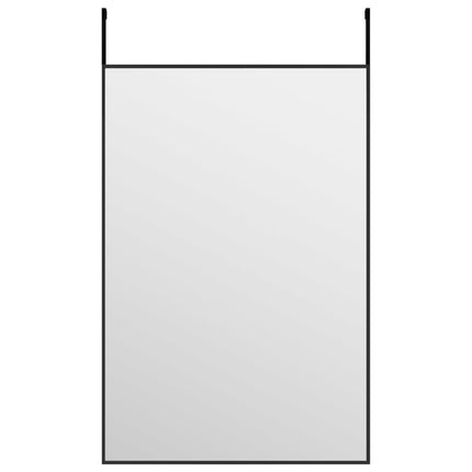 dørspejl 40x60 cm glas og aluminium sort