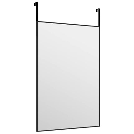 dørspejl 40x60 cm glas og aluminium sort