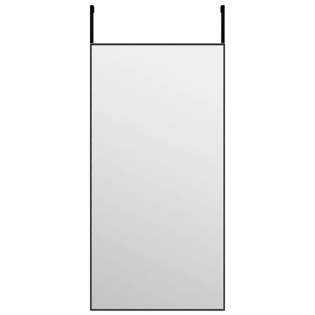 dørspejl 40x80 cm glas og aluminium sort