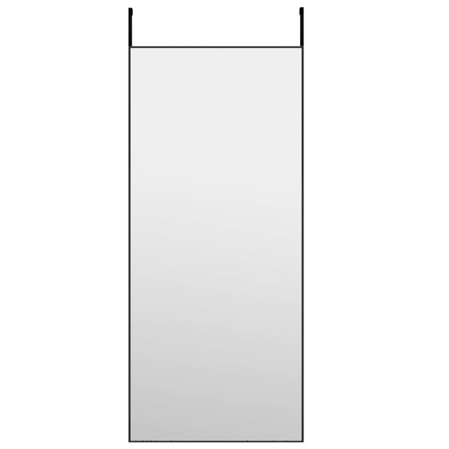 dørspejl 40x100 cm glas og aluminium sort