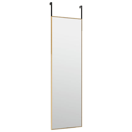 dørspejl 30x100 cm glas og aluminium guldfarvet