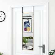 dørspejl 30x100 cm glas og aluminium guldfarvet
