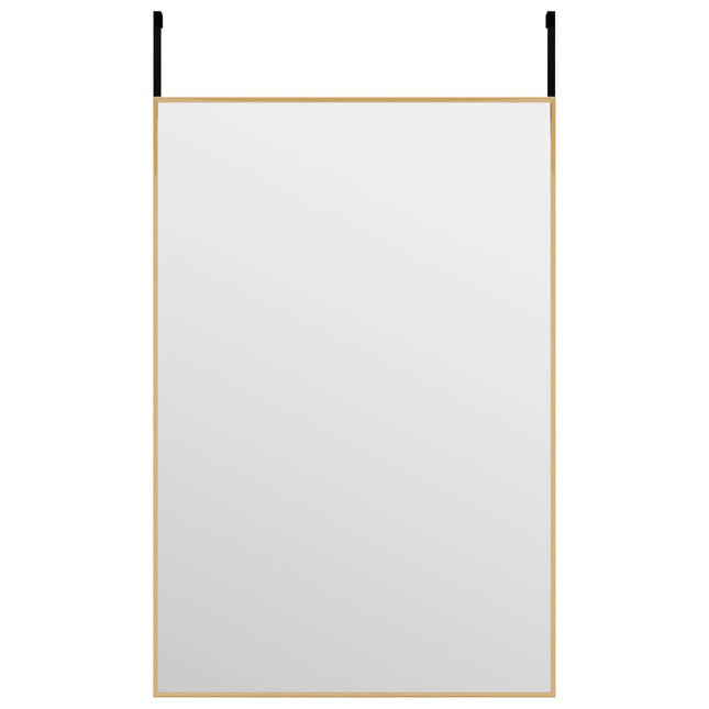 dørspejl 40x60 cm glas og aluminium guldfarvet