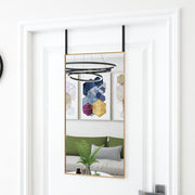 dørspejl 40x80 cm glas og aluminium guldfarvet