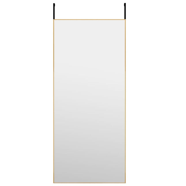 dørspejl 40x100 cm glas og aluminium guldfarvet