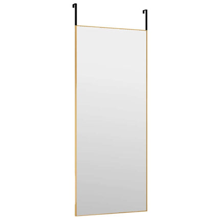 dørspejl 40x100 cm glas og aluminium guldfarvet
