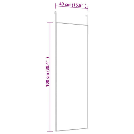 dørspejl 40x100 cm glas og aluminium guldfarvet