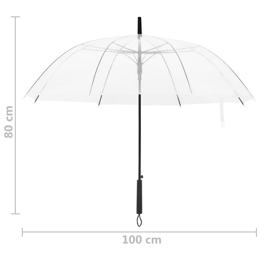paraply 100 cm transparent