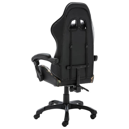 gamerstol kunstlæder sort og camouflage
