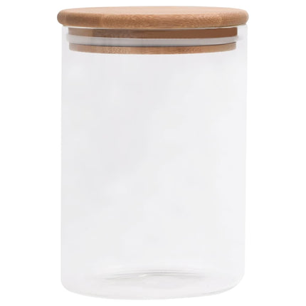 opbevaringsglas med bambuslåg 4 stk. 800 ml