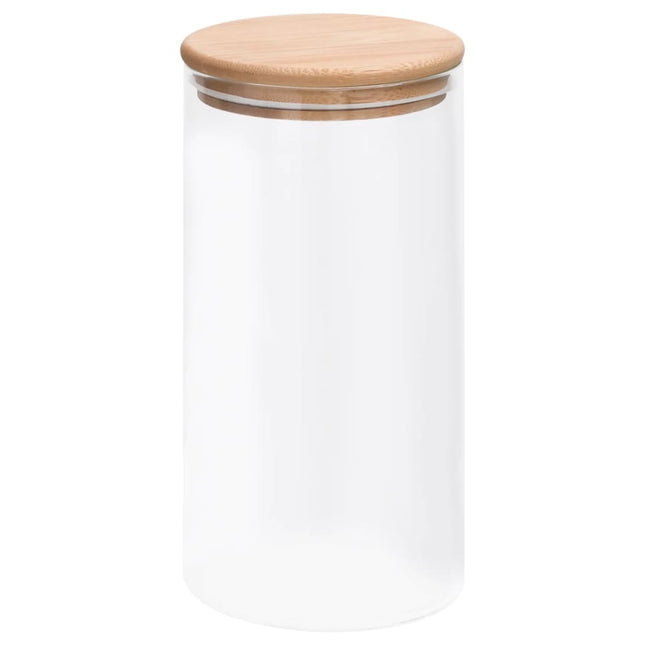 opbevaringsglas med bambuslåg 4 stk. 1200 ml