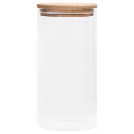 opbevaringsglas med bambuslåg 4 stk. 1200 ml