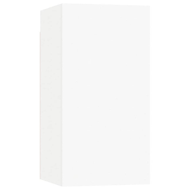 tv-bord 30,5x30x60 cm konstrueret træ hvid