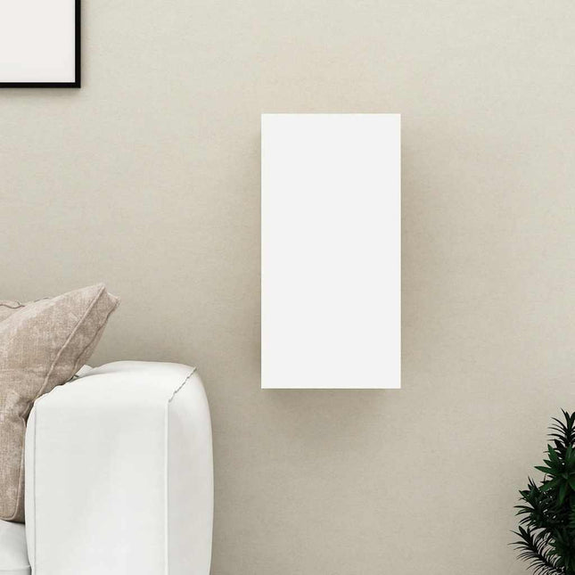 tv-bord 30,5x30x60 cm konstrueret træ hvid
