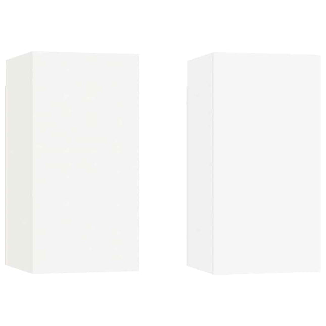 tv-borde 2 stk. 30,5x30x60 cm konstrueret træ hvid