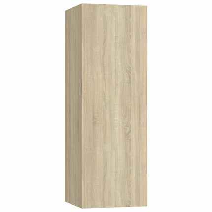 tv-borde 2 stk. 30,5x30x90 cm konstrueret træ sonoma-eg