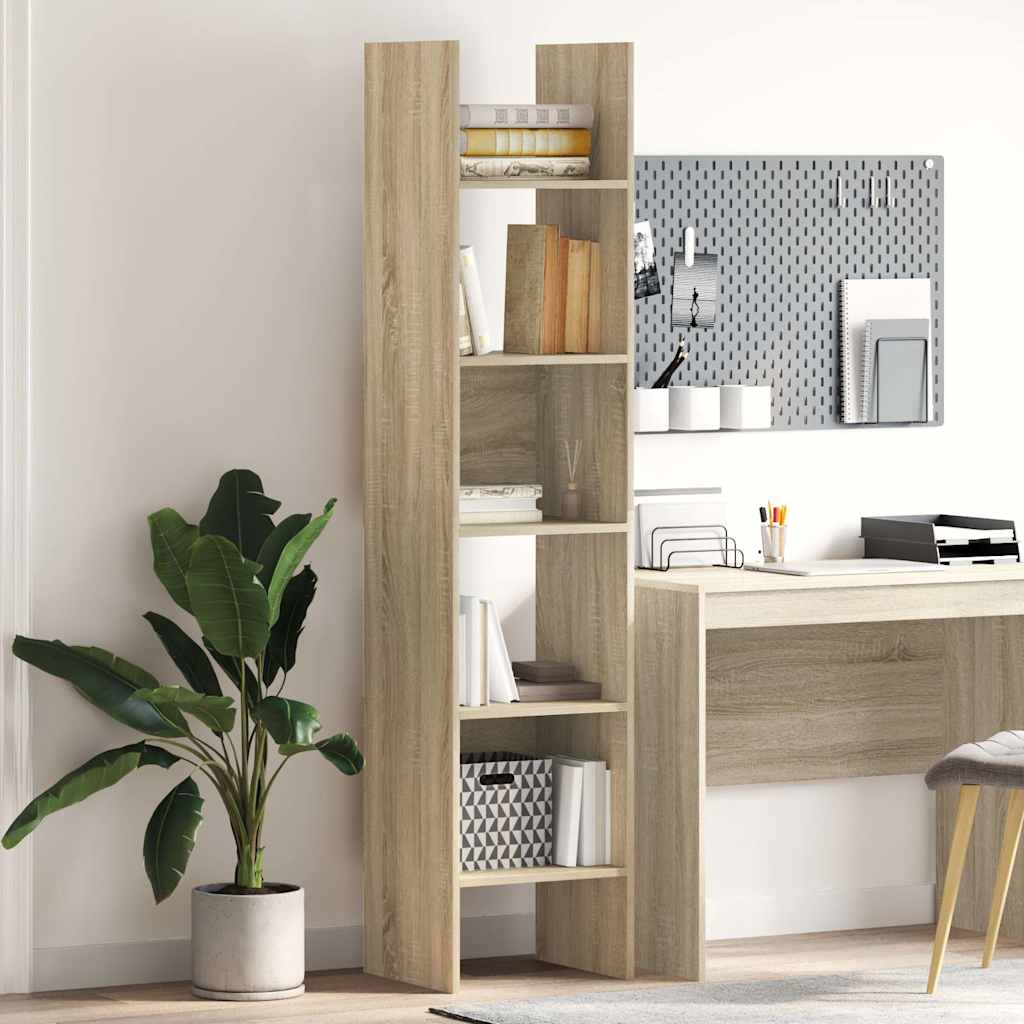 Bogreol 40 × 35 × 180 cm i sonoma-eg - konstrueret træ