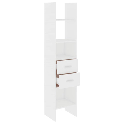 bogreol 40x35x180 cm konstrueret træ hvid