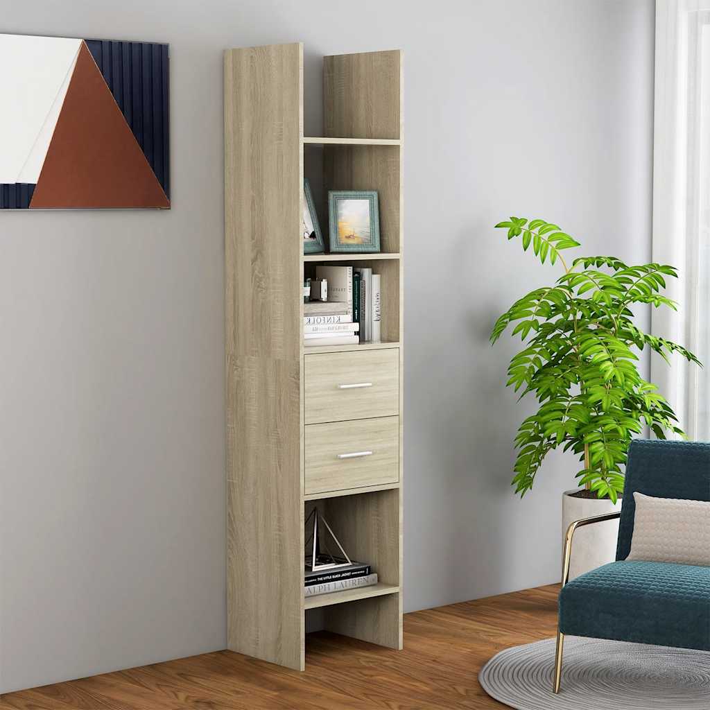 vidaXL bogreol 40x35x180 cm konstrueret træ sonoma-eg