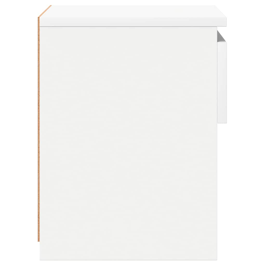 sengebord 40x30x39 cm konstrueret træ hvid