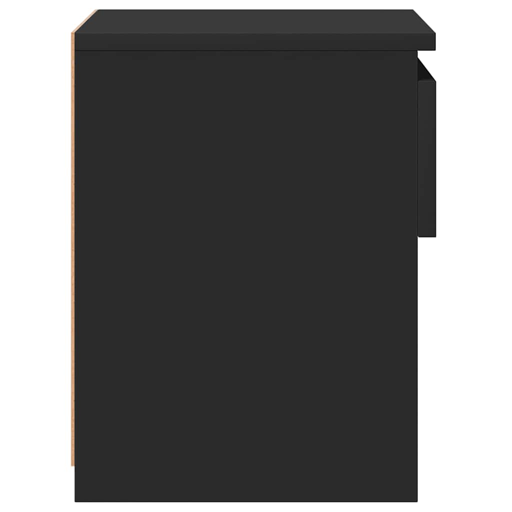 sengebord 40x30x39 cm konstrueret træ sort