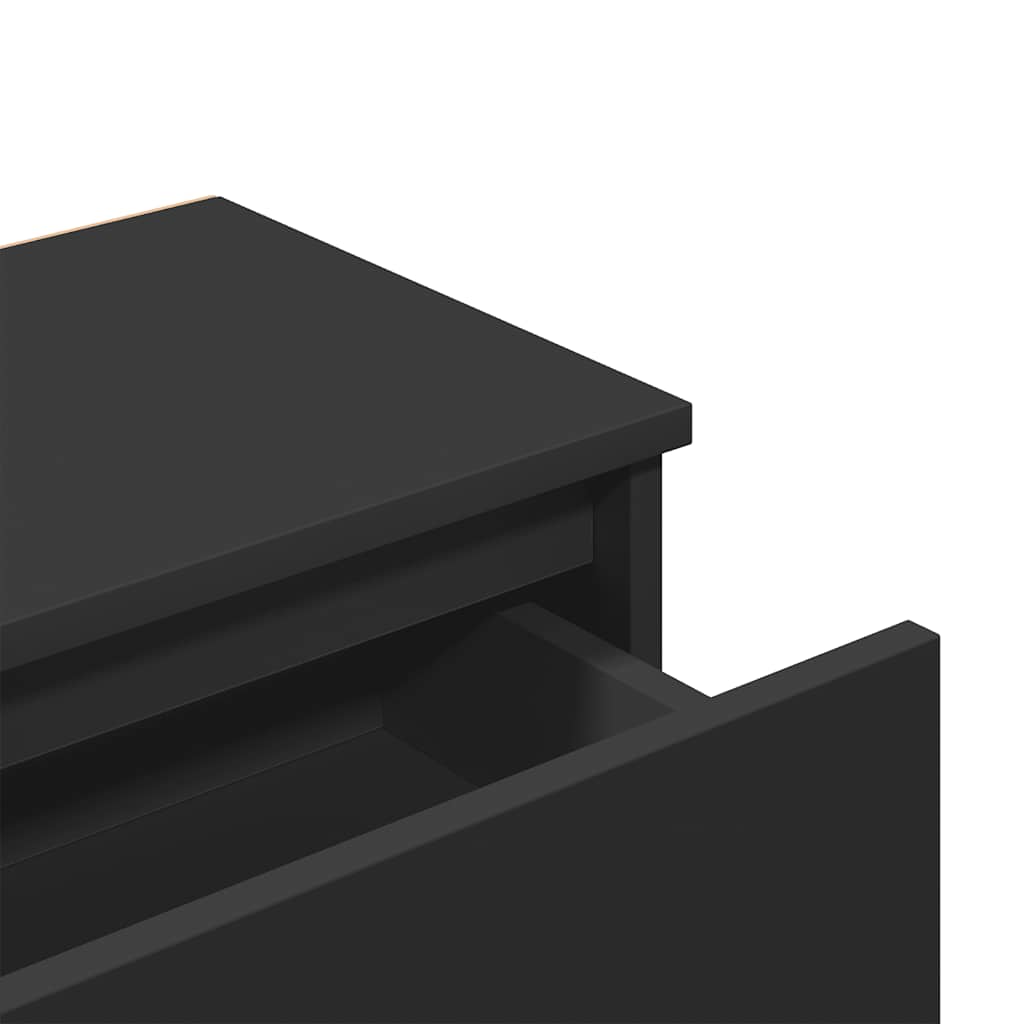 sengebord 40x30x39 cm konstrueret træ sort