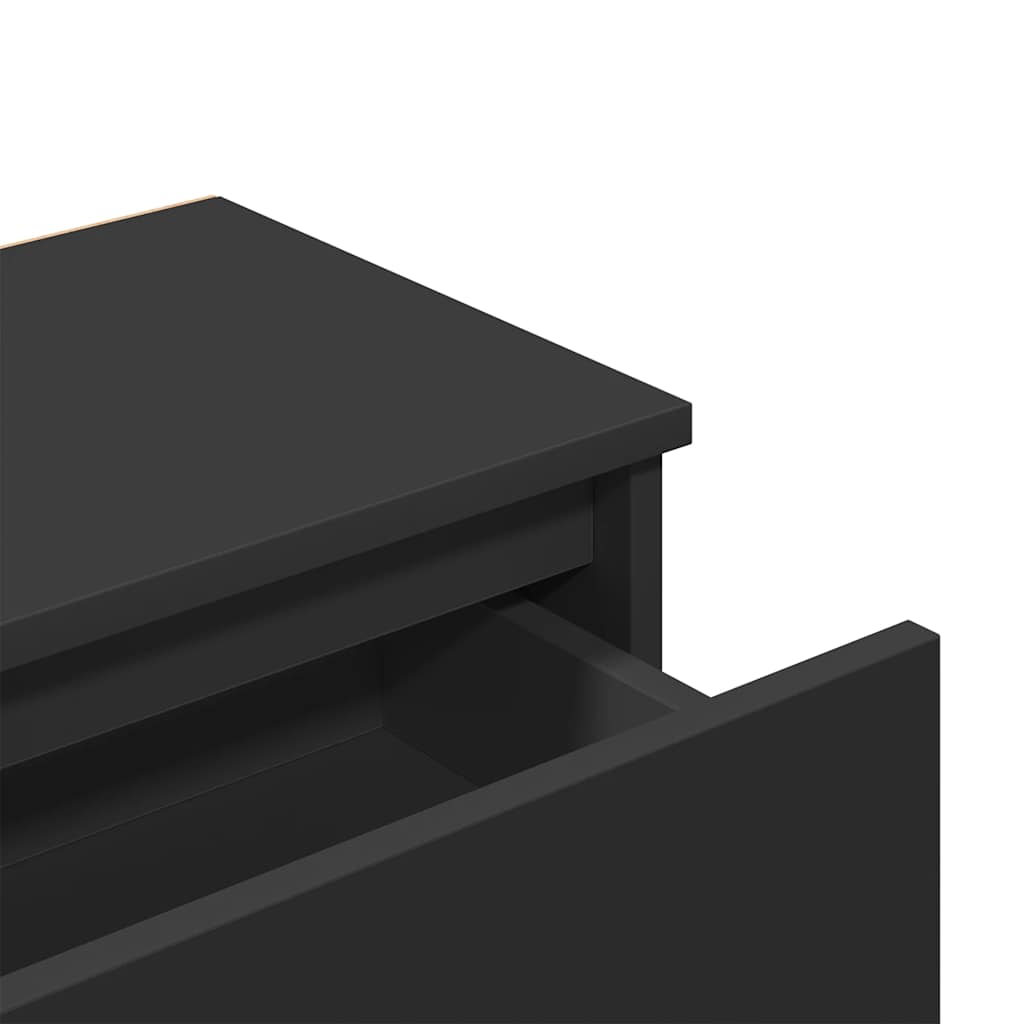 sengeborde 2 stk. 40x30x39 cm konstrueret træ sort