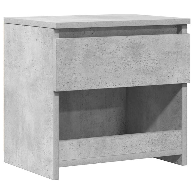 sengebord 40x30x39 cm konstrueret træ betongrå