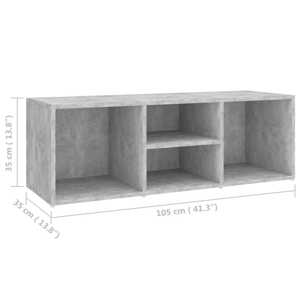 skoreol 105x35x35 cm konstrueret træ betongrå