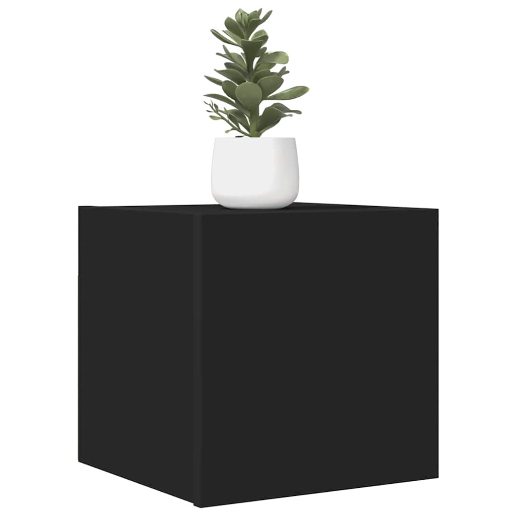 væghængte tv-skabe 2 stk. 30,5x30x30 cm sort