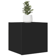 væghængte tv-skabe 2 stk. 30,5x30x30 cm sort