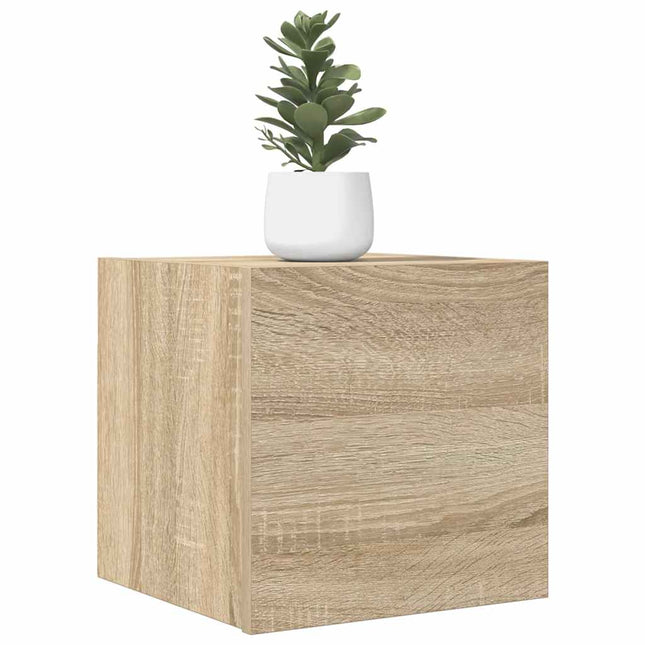 væghængt skab 30,5x30x30 cm sonoma-eg