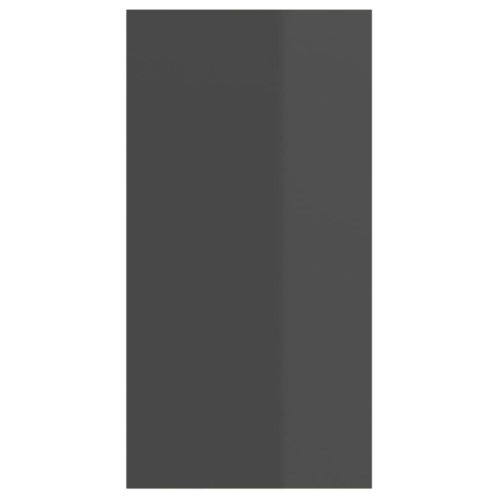 væghængt tv-bord 37x37x72 cm konstrueret træ grå højglans