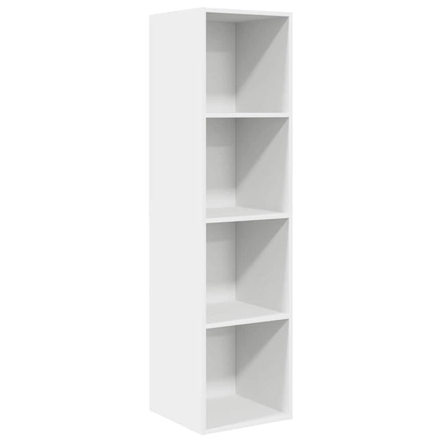 væghængt tv-skab 37x37x142,5 cm konstrueret træ hvid