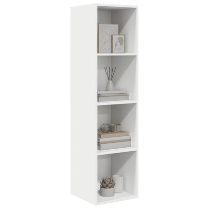 væghængt tv-skab 37x37x142,5 cm konstrueret træ hvid