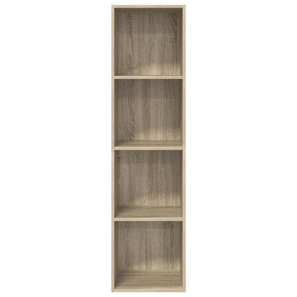 væghængt tv-skab 37x37x142,5 cm konstrueret træ sonoma-eg