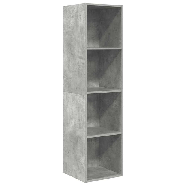 væghængt tv-skab 37x37x142,5 cm konstrueret træ betongrå