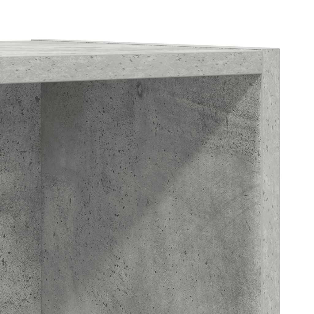 væghængt tv-skab 37x37x142,5 cm konstrueret træ betongrå