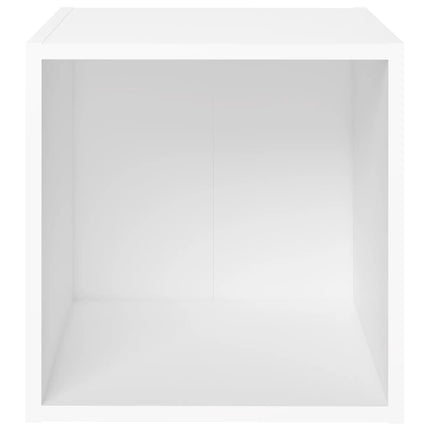 tv-bord 37x35x37 cm konstrueret træ hvid