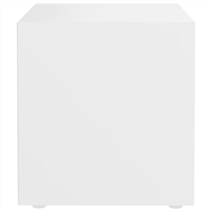 tv-bord 37x35x37 cm konstrueret træ hvid