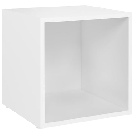 tv-borde 2 stk. 37x35x37 cm konstrueret træ hvid